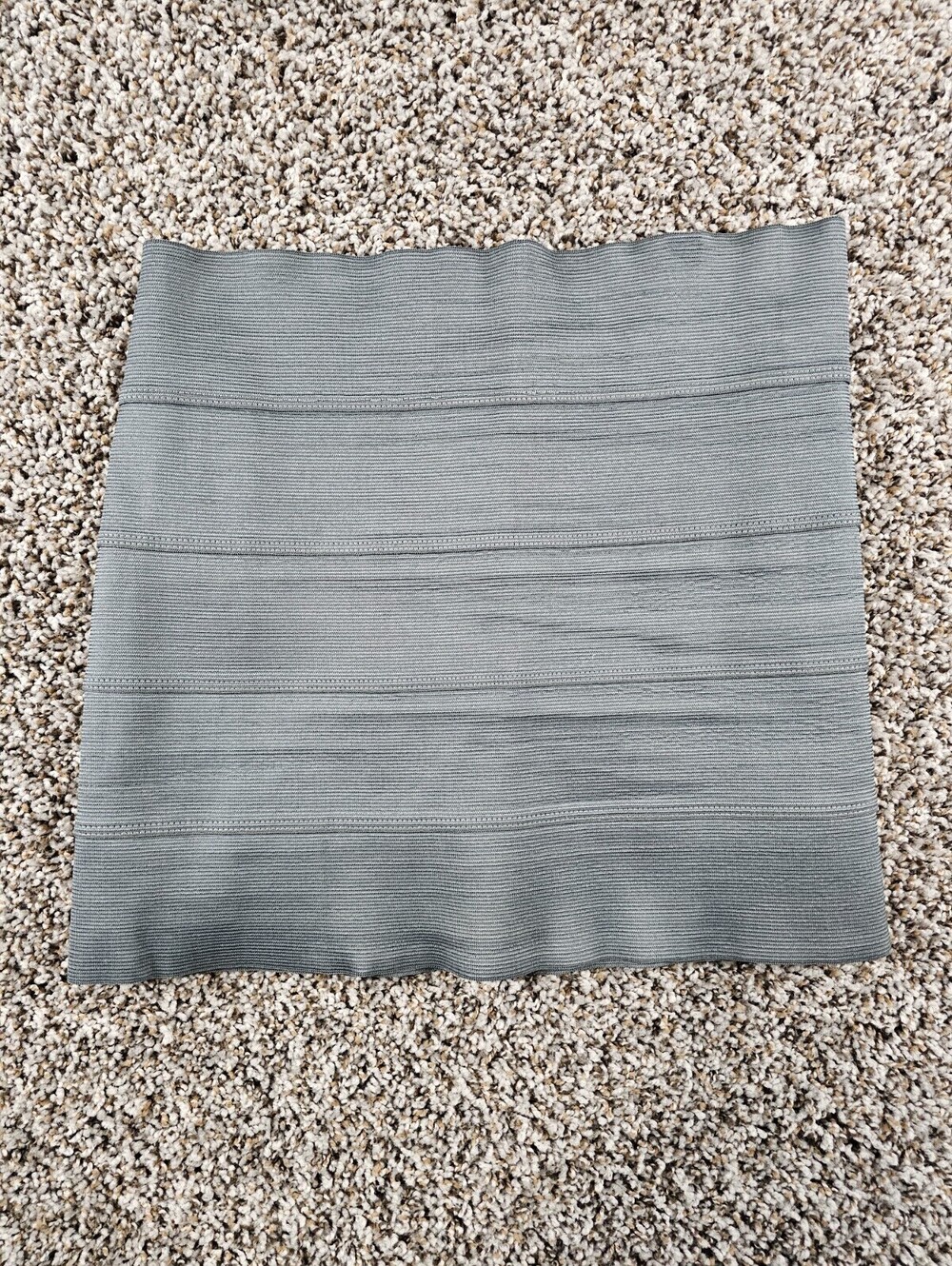Pleasure Doing Business Womens Sz S Bandage Style Mini Skirt Silver Gray Y2K